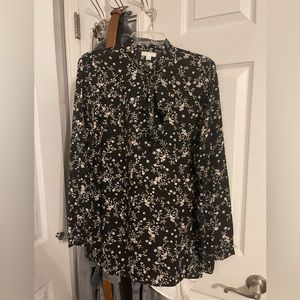 14th & Union Floral Tie Blouse